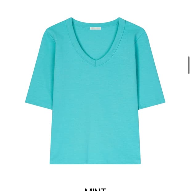 샌드릭 LINE.01 v-neck tee mint