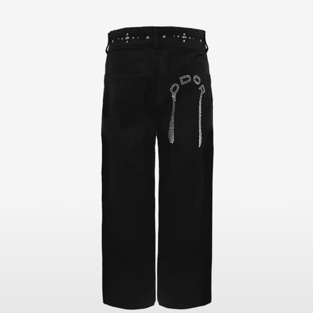 오도어 크리스 스터드 팬츠