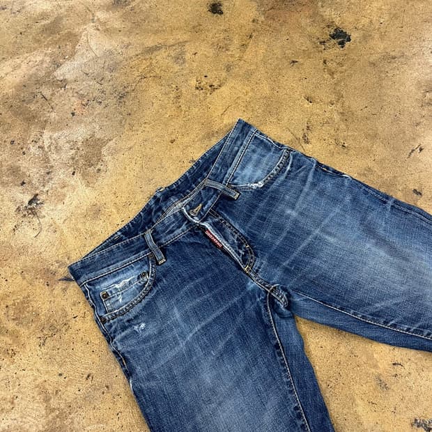 [정품/48] Dsquared2 디스퀘어드 블루 데님 청바지 b19