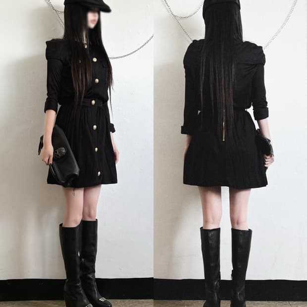 발망 14SS 올리비에 루스테인 버튼 원피스