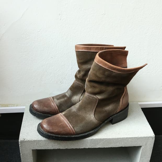 훕데두 레더 앵클 부츠