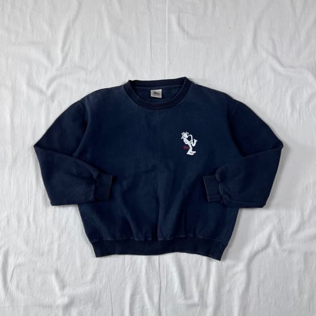 90s 스투시 쉐도우맨 드레드락 색소폰 맨투맨