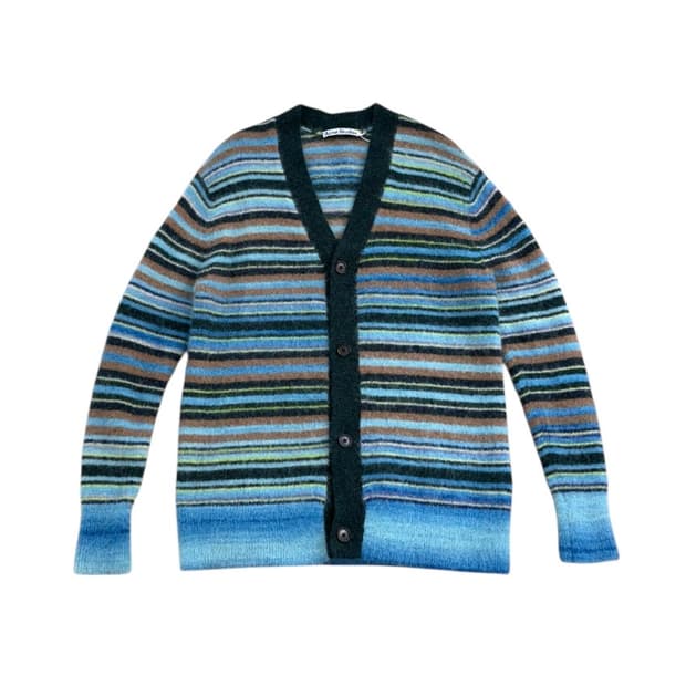 아크네 스튜디오 스트라이프 모헤어 가디건