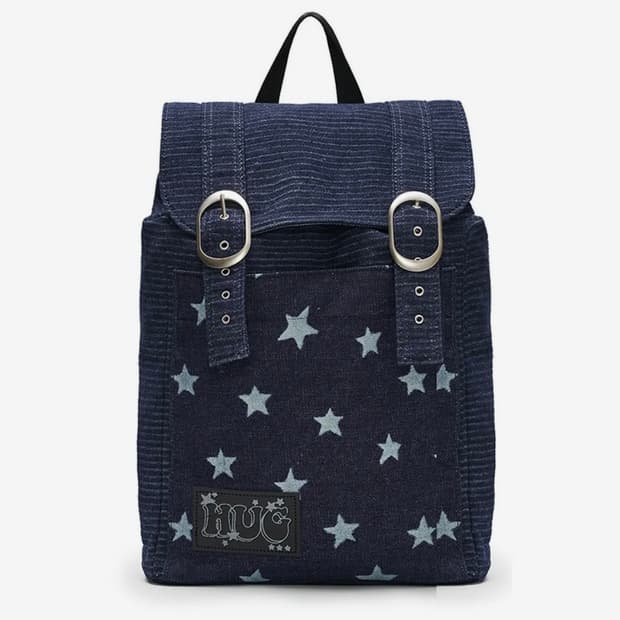 허그유어스킨 스타더스트 데님 백팩 블루 데님