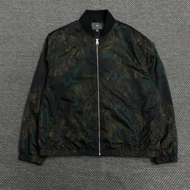 H&M 플라워 프린트 블루종 V0547