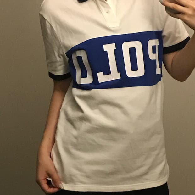 폴로 빅레터링 카라 반팔티