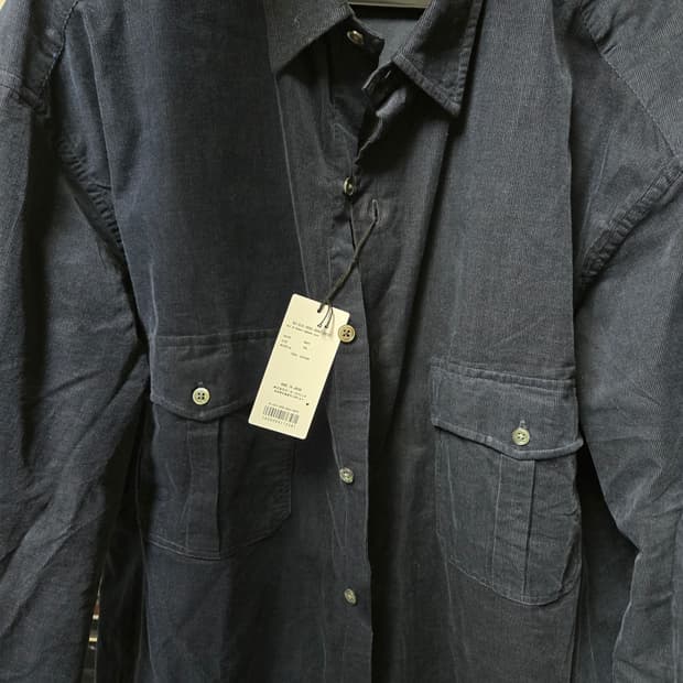 포터 클래식 코듀로이 롤업 셔츠 (2XL, Navy)