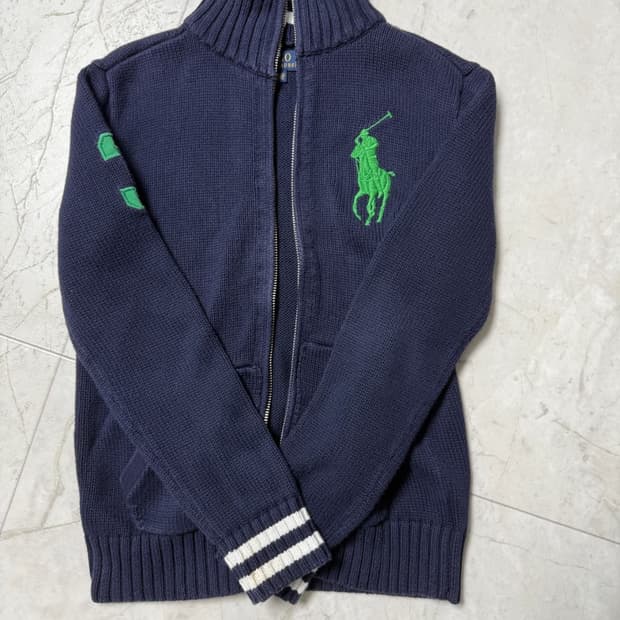 폴로 빅포니 니트 집업 m