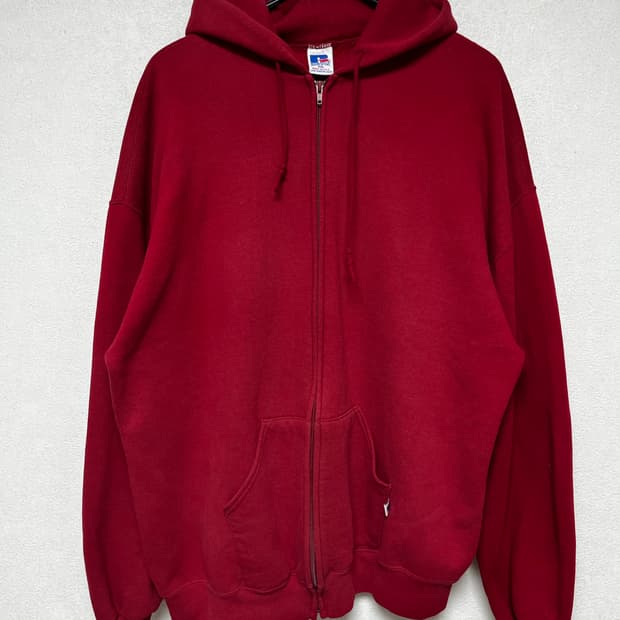 90s russell athletic hoodie zip