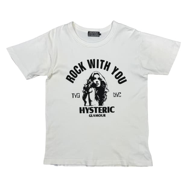 히스테릭 글래머 히스걸 rock with u 반팔 티셔츠