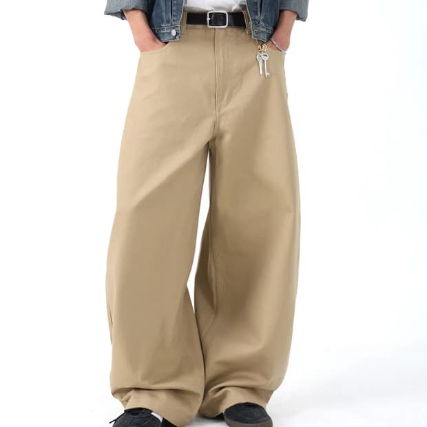 새상품)로파이 제플린 맥스 와이드 치노 팬츠 (베이지)