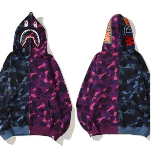 베이프 샤크후드 아수라 퍼플 청계 xl 새상품