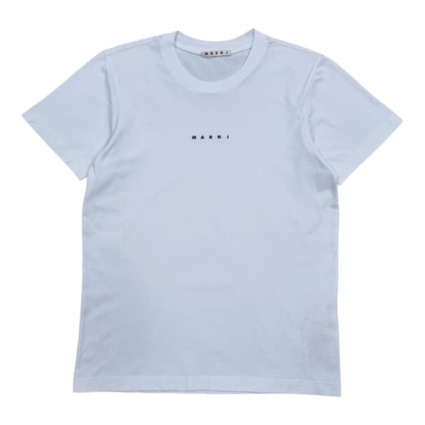 23SS MARNI 마르니 스몰 로고 릴리 화이트 티셔츠