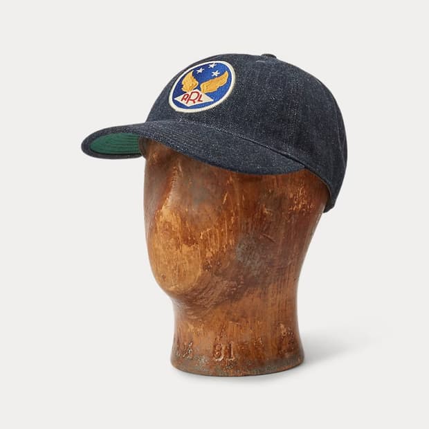 RRL 더블알엘 가먼트 다잉 트윌 볼캡 인디고