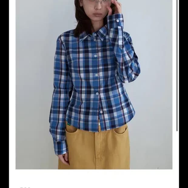 노컨텐츠 체크 셔츠 Blue