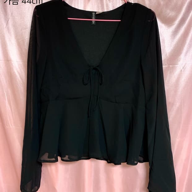 H&m 블랙 시스루 블라우스 갸루 펑크 공겜여주