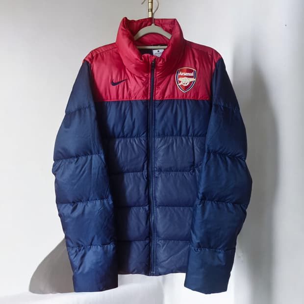 나이키 아스날 FC 패딩 자켓 레드 네이비 S (실측100까지)