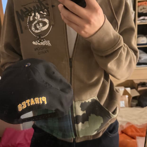 스투시 빈티지 2003 카모 후드집업