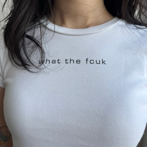 00s French Connection ‘WTF’ Baby Tee