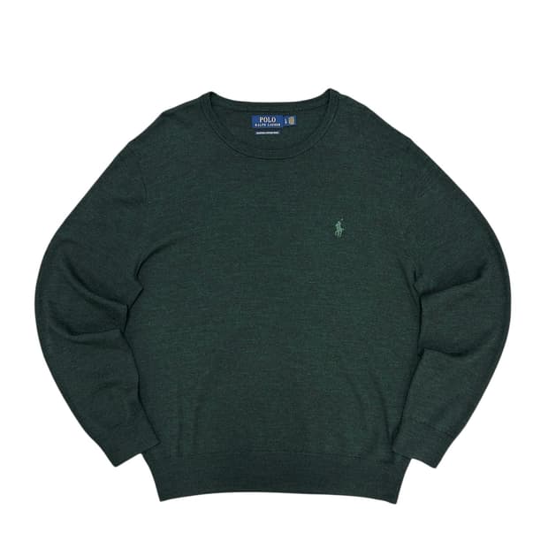 폴로 워셔블 메리노울 라운드넥 니트(L)