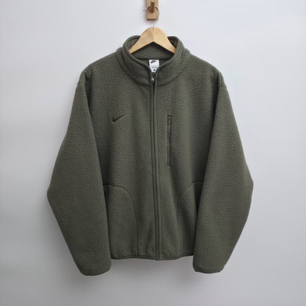 [XL] 나이키 올리브 플리스 집업 자켓