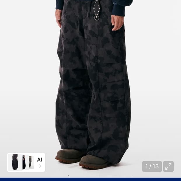 아캄 카모 팬츠 Pin-tuck Camouflage Twill Pants