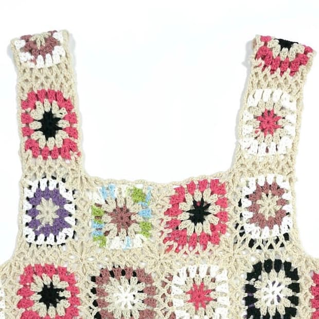 vintage crochet vest