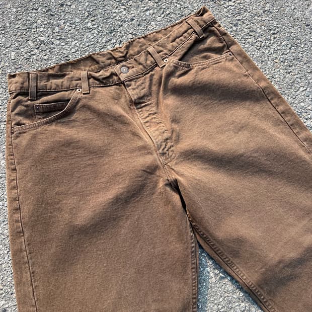 🇺🇸 90s 리바이스 565 루즈핏 와이드레그 브라운 38-30