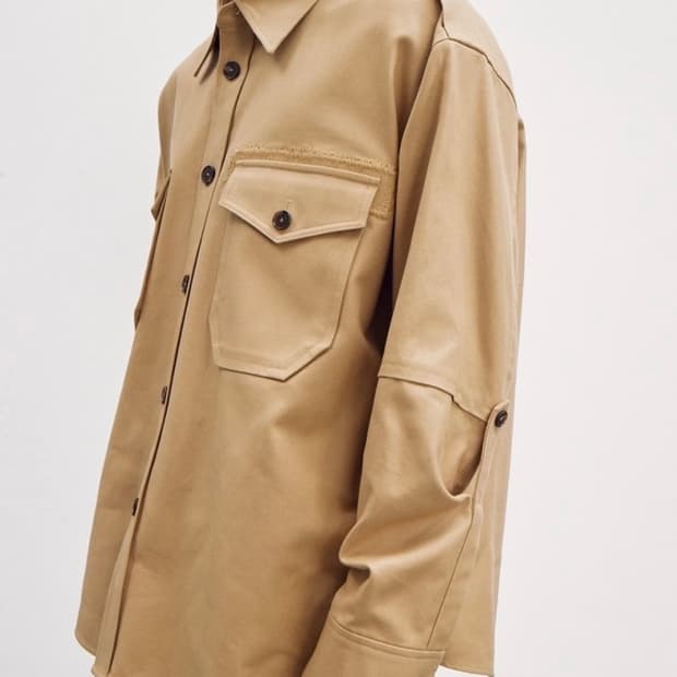 렉토 베이지 셔츠 자켓