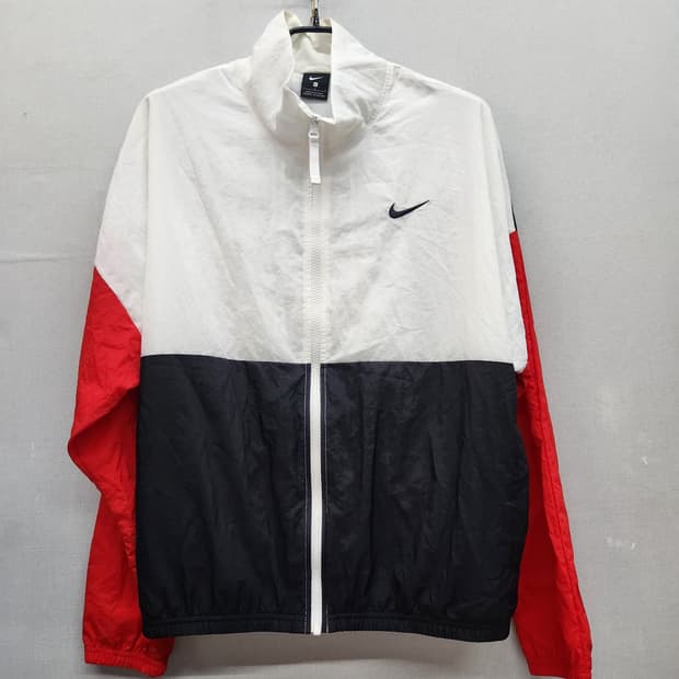 나이키 컬러블럭 백로고 레터링 바람막이 자켓 L(XL)