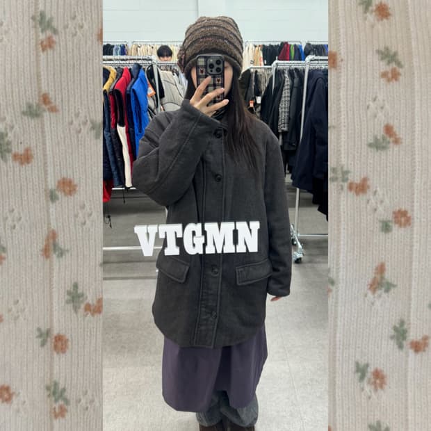 빈티지 그레이 코트