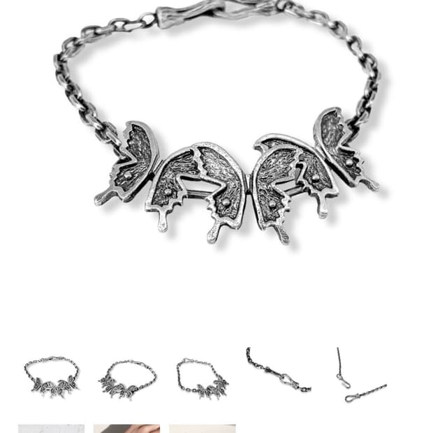 바호스튜디오 texture butterfly bracelet 나비 팔찌