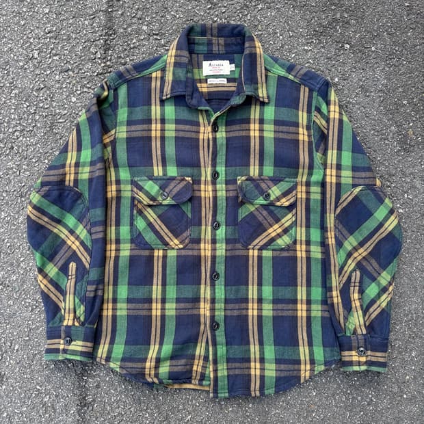 알카자 헤비 플란넬 체크 셔츠