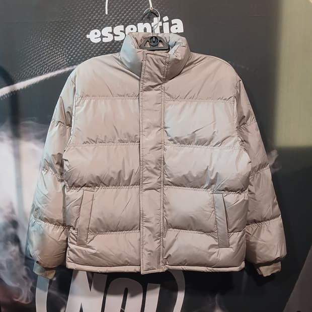 베이지 숏패딩 점퍼