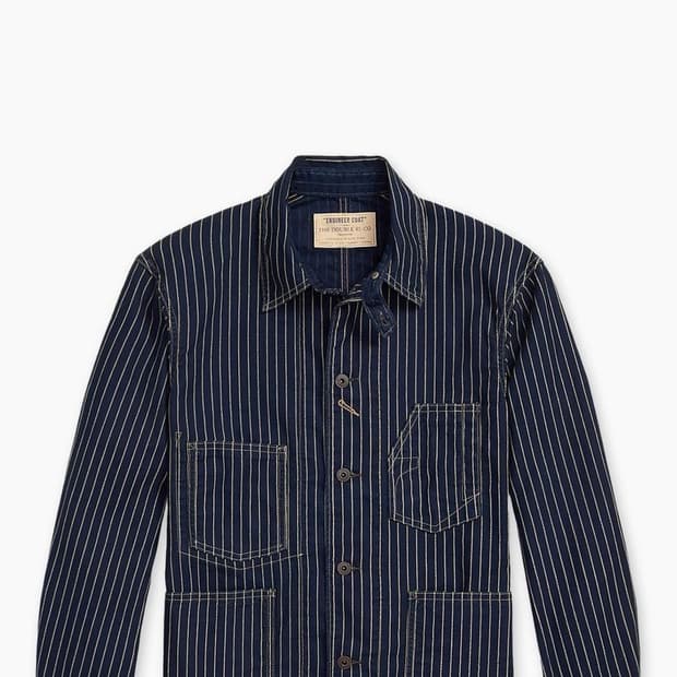 RRL 스트라이프 엔지니어 자켓 M