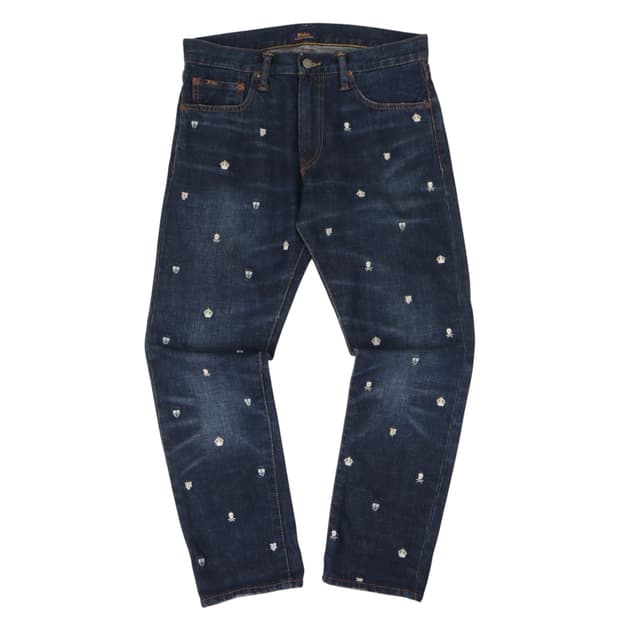 폴로 랄프로렌 해골 자수 데님팬츠