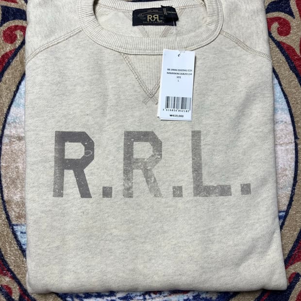 RRL 로고 플리스 스웨트셔츠 더블알엘 맨투맨 