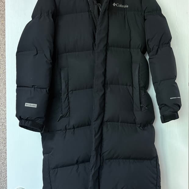 컬럼비아 옴니히트 거위털 롱패딩 XS 블랙
