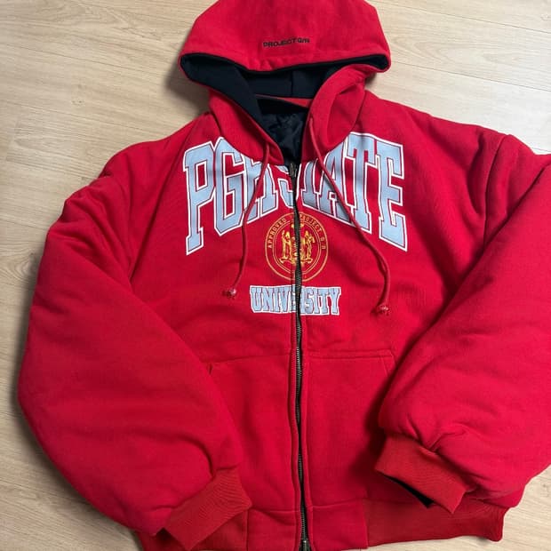 프로젝트 G/R 리버시블 후드 MA-1 자켓 블랙 레드