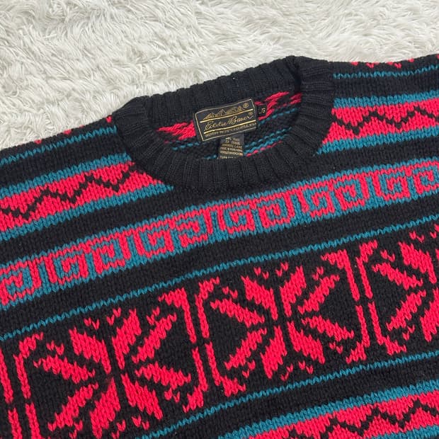 에디 바우어 울 100% 페어아일 니트 L/G