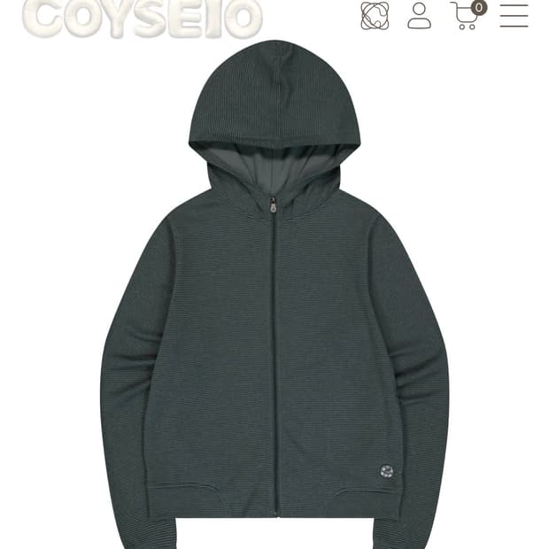 코이세이오 038 스트라이프 집업 차콜