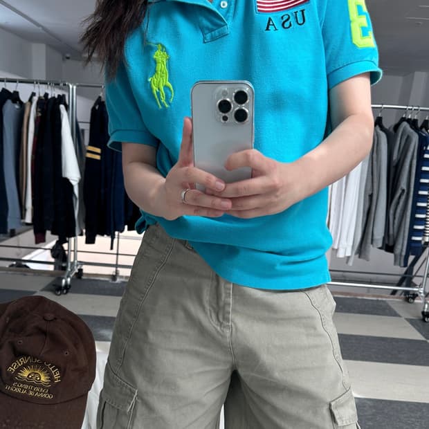 폴로 랄프로렌 USA 성조기 빅포니 카라티셔츠 