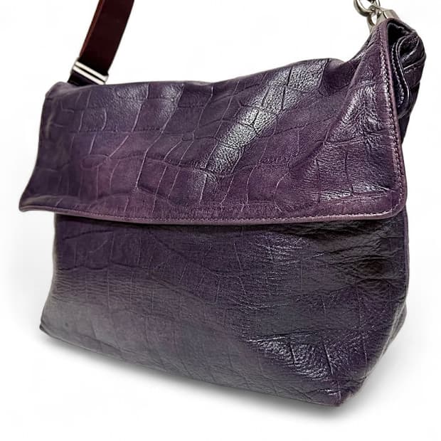 아니아리 크로크 소가죽 크로스백 포터 요지 와 가죽 장인의 가방