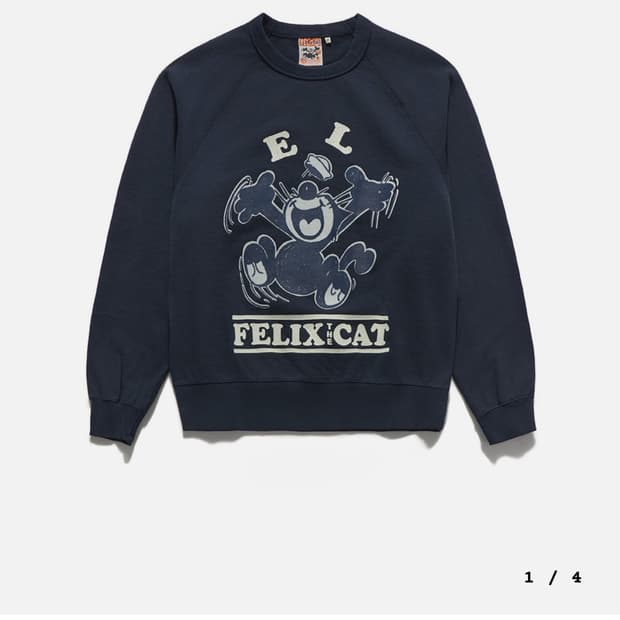 이스트로그 x 펠릭스 더 캣 맨투맨 네이비 L