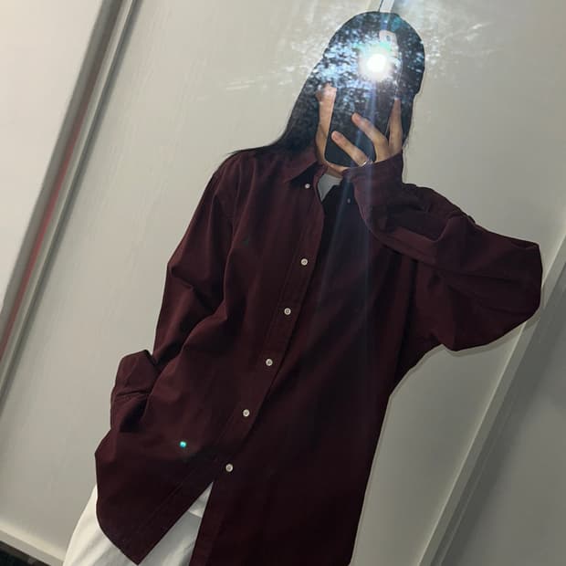 폴로 랄프로렌 코튼 셔츠 버건디