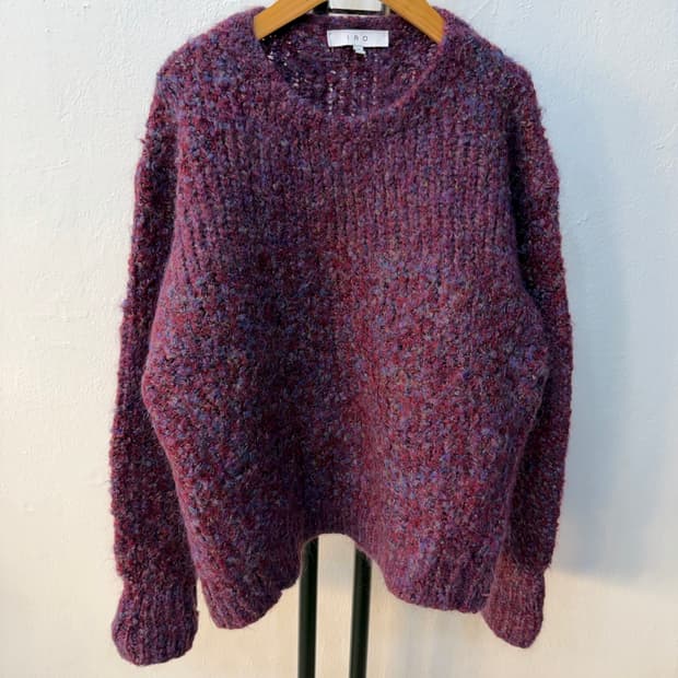 정품) IRO 이로 한섬 루즈핏 퍼플 니트 스웨터 XS