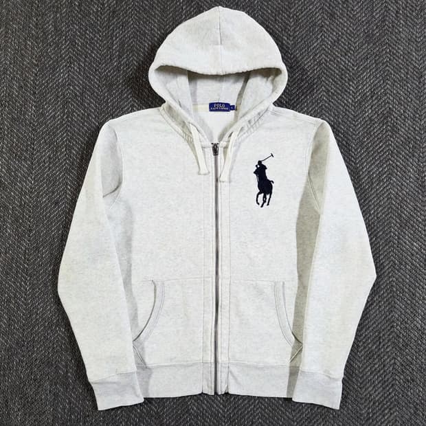 폴로 랄프로렌 아이보리 화이트 빅포니 후드집업