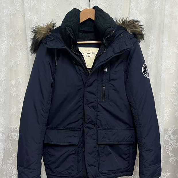 M) 아베크롬비 빈티지 파카 패딩 점퍼 네이비