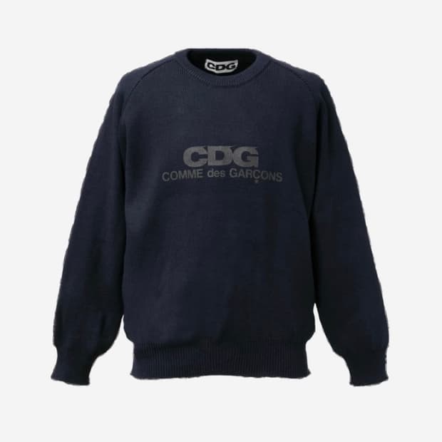 XXL 꼼데 CDG 풀오버 니트 네이비