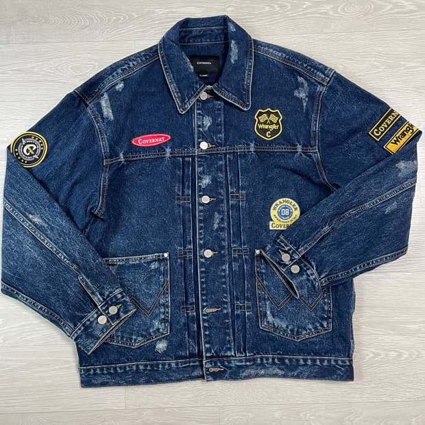 커버낫x랭글러 패치 와팬 데님자켓
